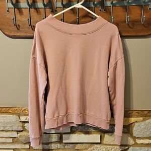 Aerie Distressed Crewneck Sweatshirt Size Large